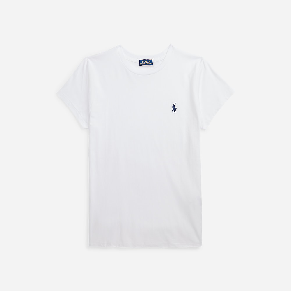 Cotton Jersey Crewneck Tee - White