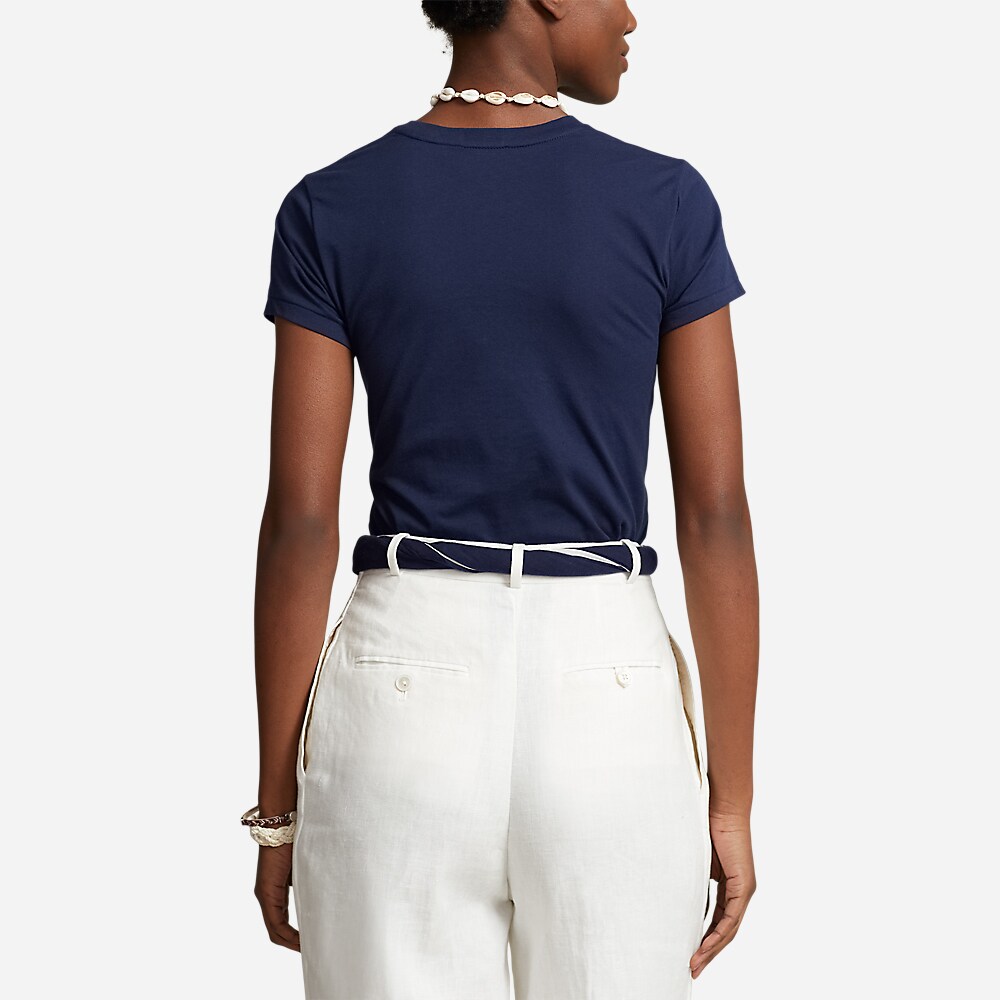 Cotton Jersey Crewneck Tee - Cruise Navy