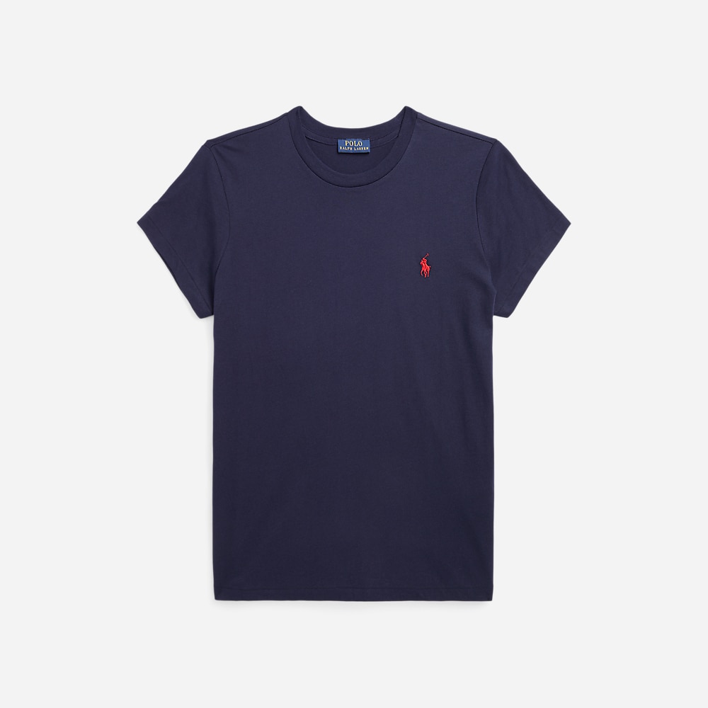 Cotton Jersey Crewneck Tee - Cruise Navy