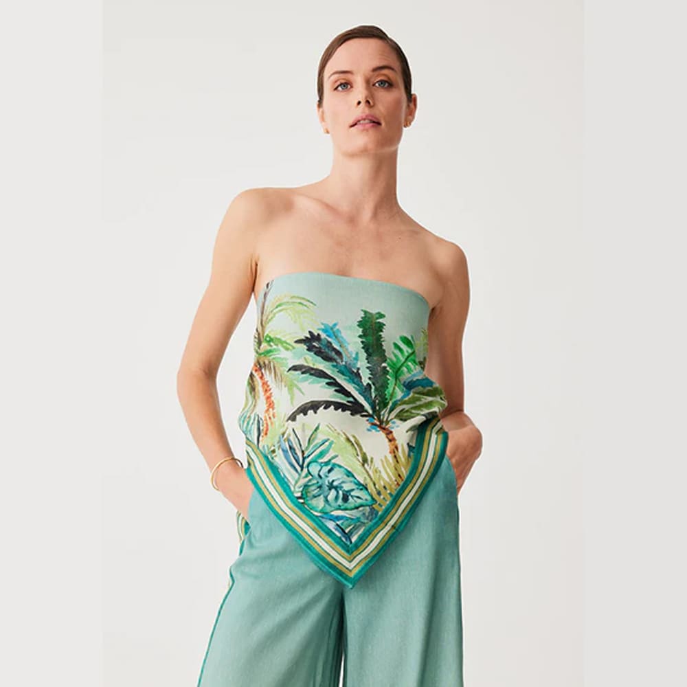 Celia Scarf Top - Print