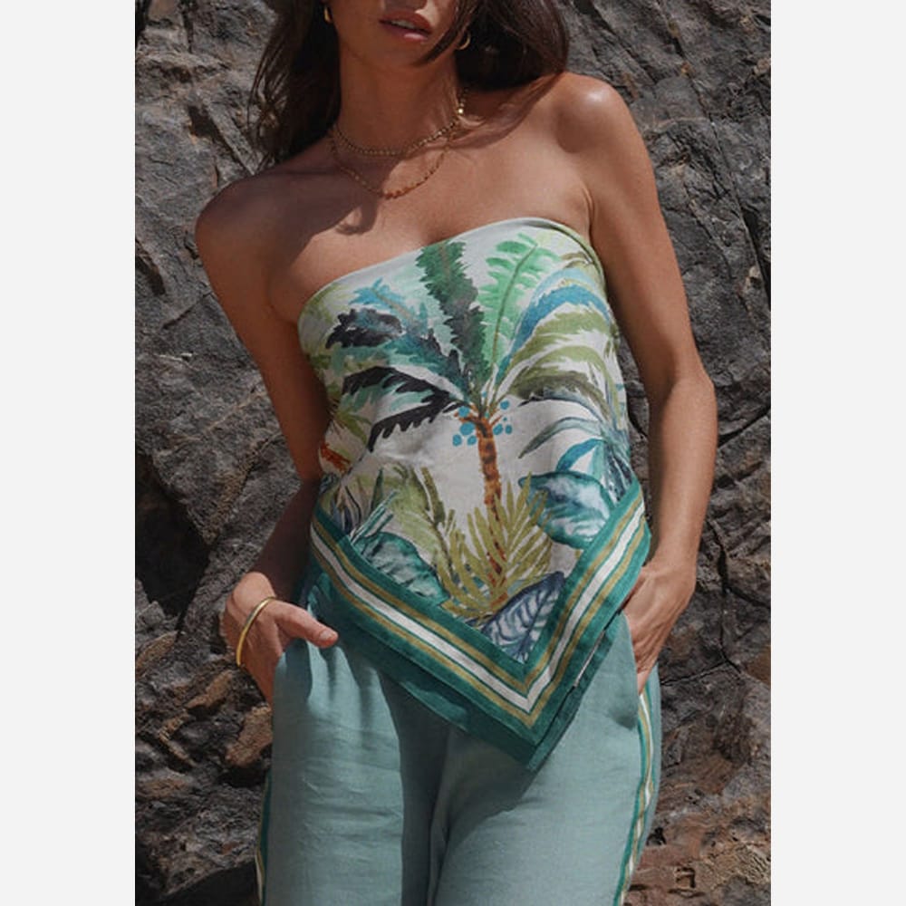 Celia Scarf Top - Print