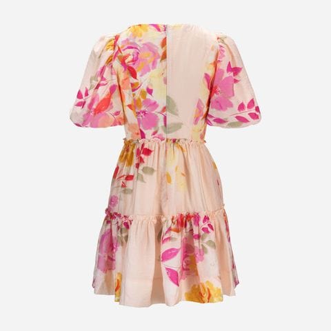 Iris Sleeved Mini Dress - Iris Print