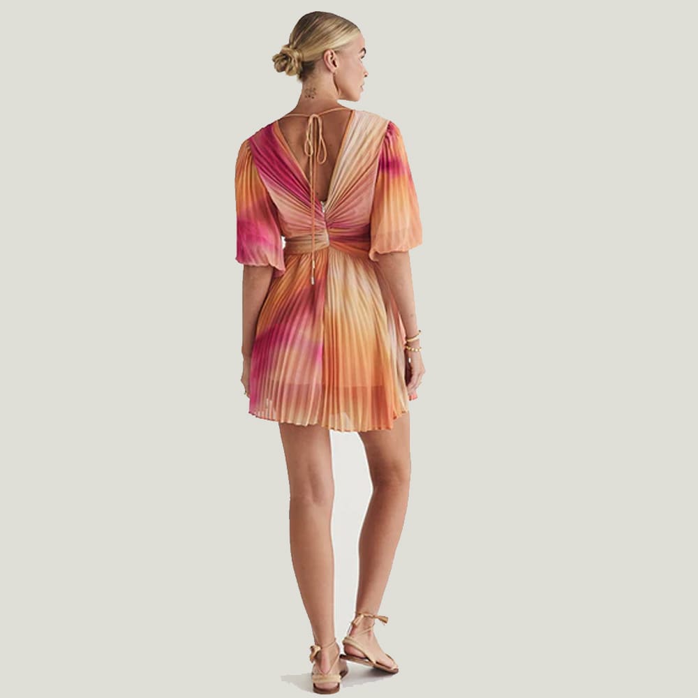 Zephyr Pleated Mini Dress - Zephyr Print
