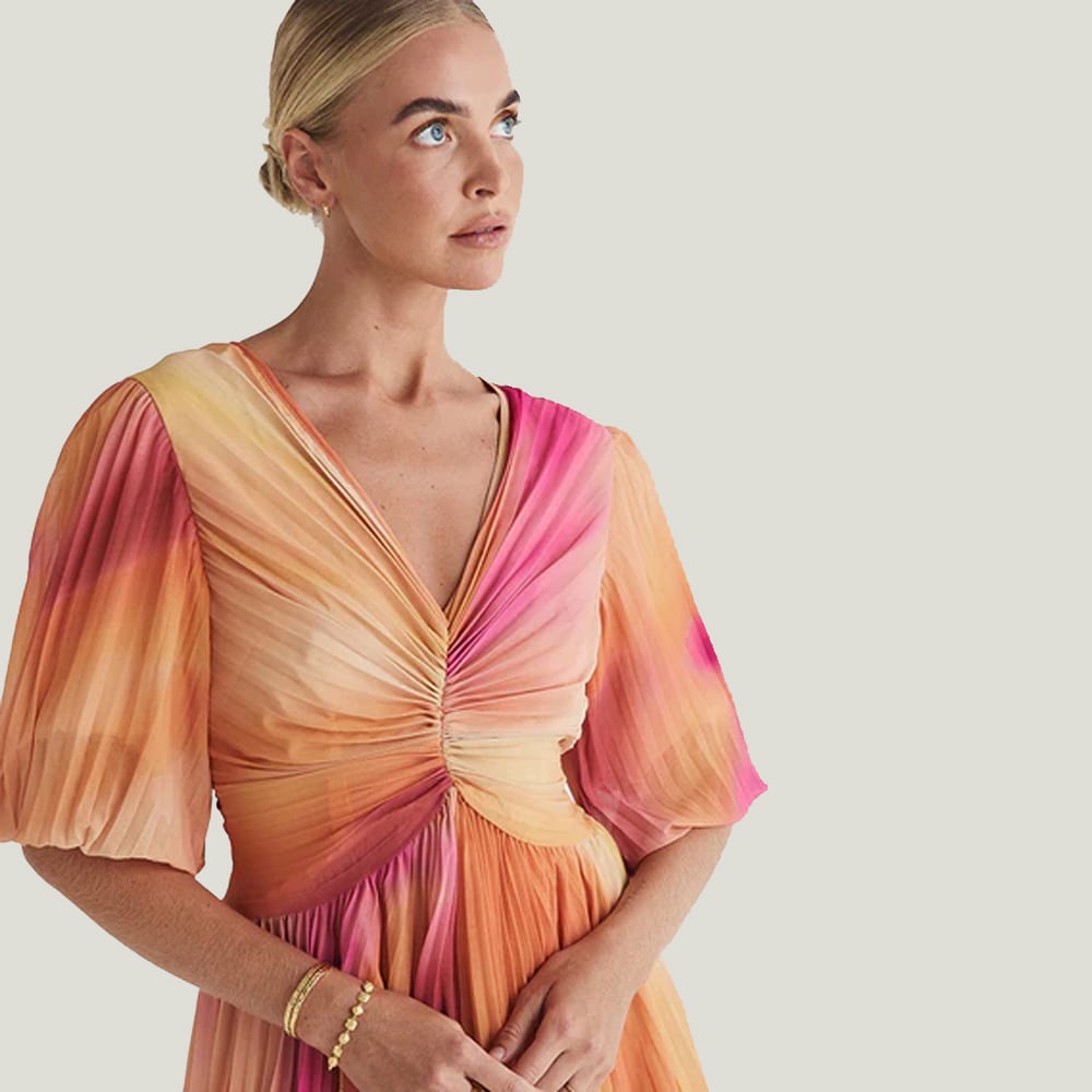 Zephyr Pleated Mini Dress - Zephyr Print