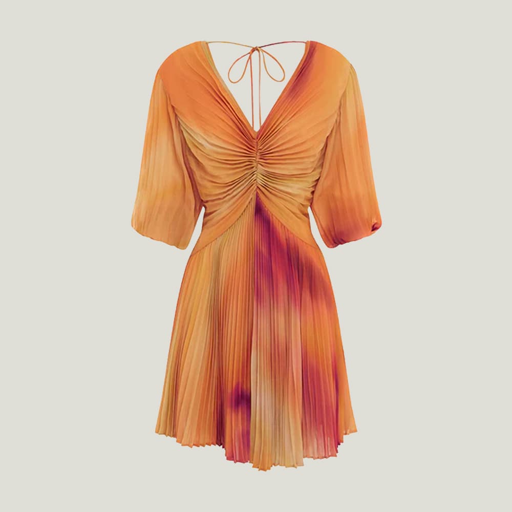Zephyr Pleated Mini Dress - Zephyr Print