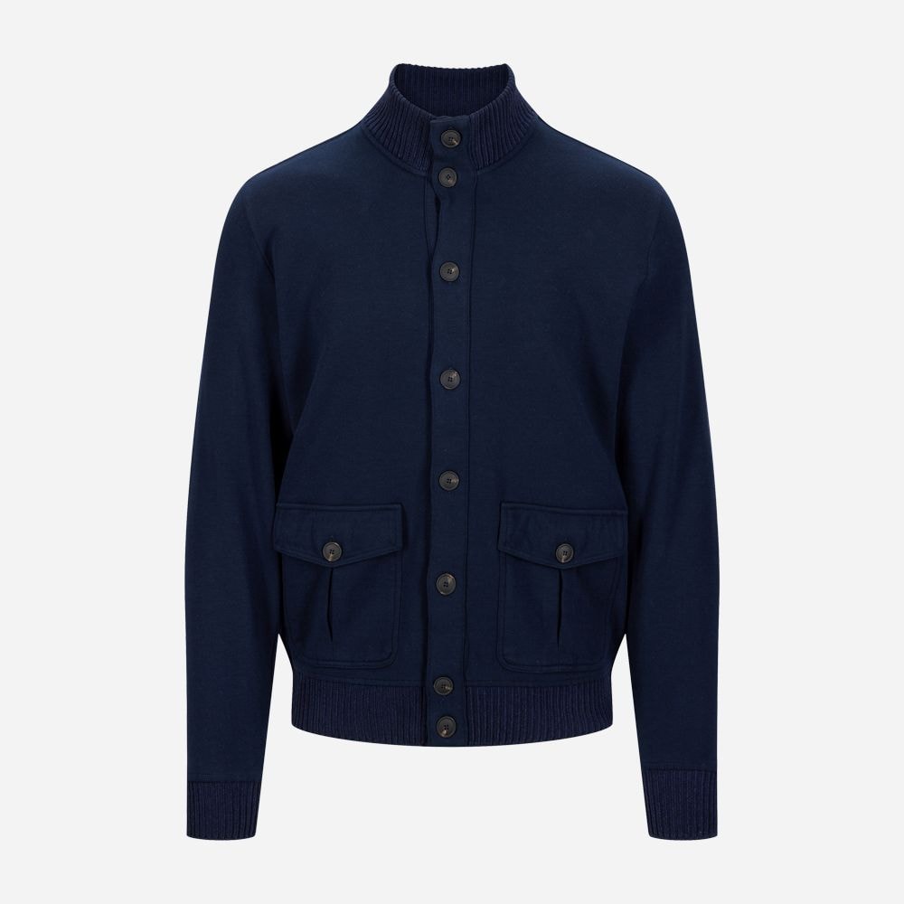 Bomber Jacket Cotton - Navy