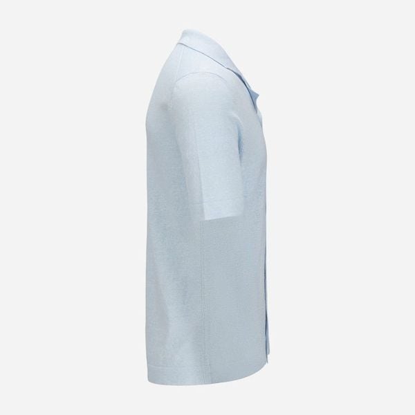 Bowling Shirt Linen - Light Blue