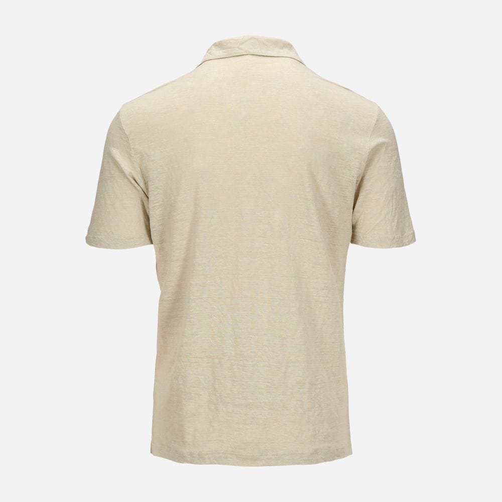 Short Sleeve Linen Piquet - Light Beige