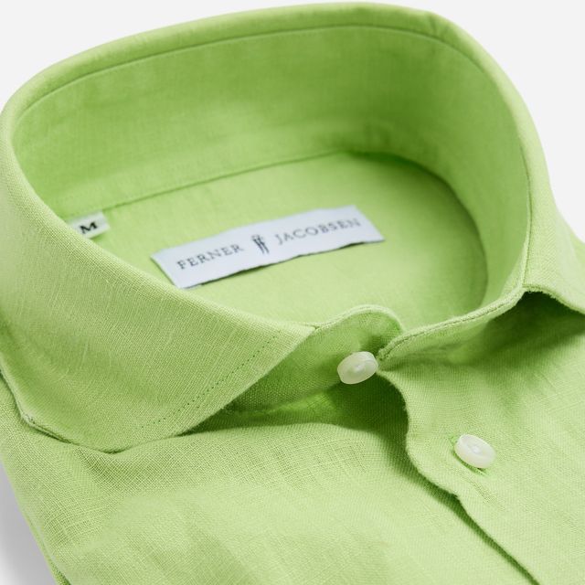 Slim Linen Shirt - Lime