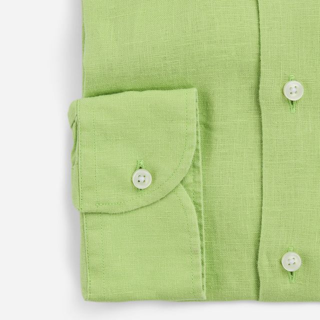 Slim Linen Shirt - Lime