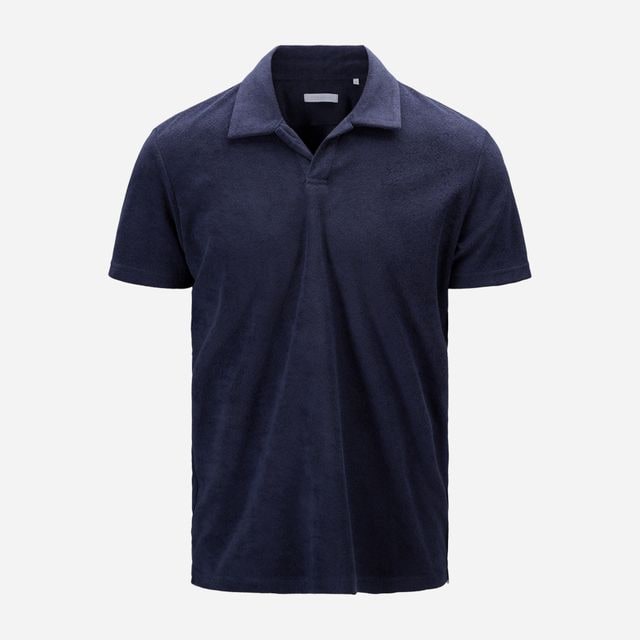 Riviera Terry Polo Short Sleeve - Navy Blue