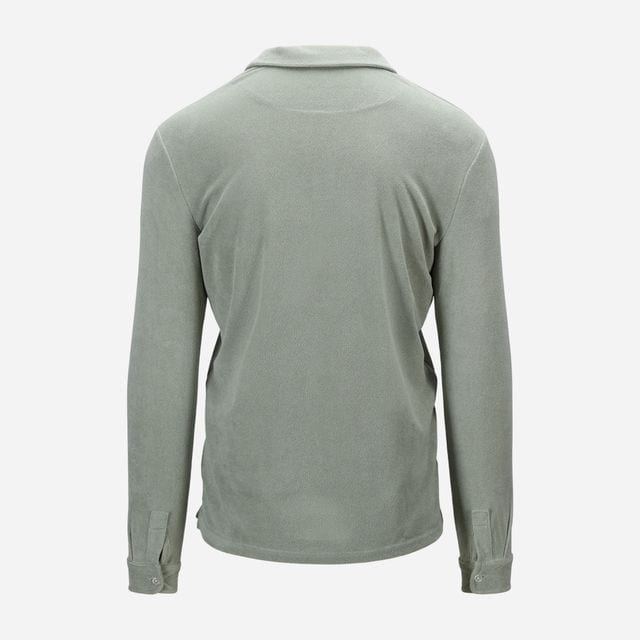 Riviera Terry Polo Long Sleeve - Mint Green