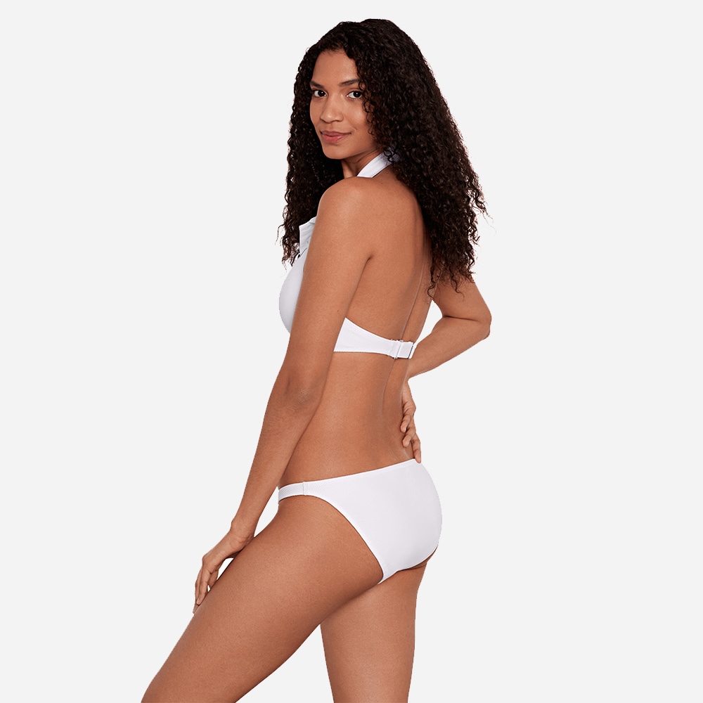 Polo Mesh Devine Side Tab Hipster - White