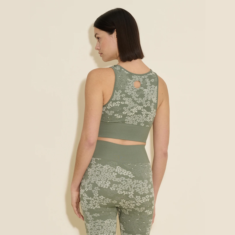 Seamless Jacquard Top - Green Mix