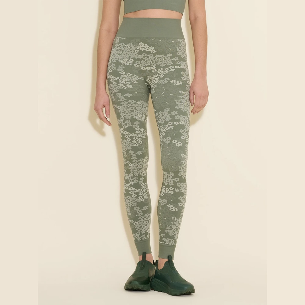 Seamless Jacquard Tights - Green Mix