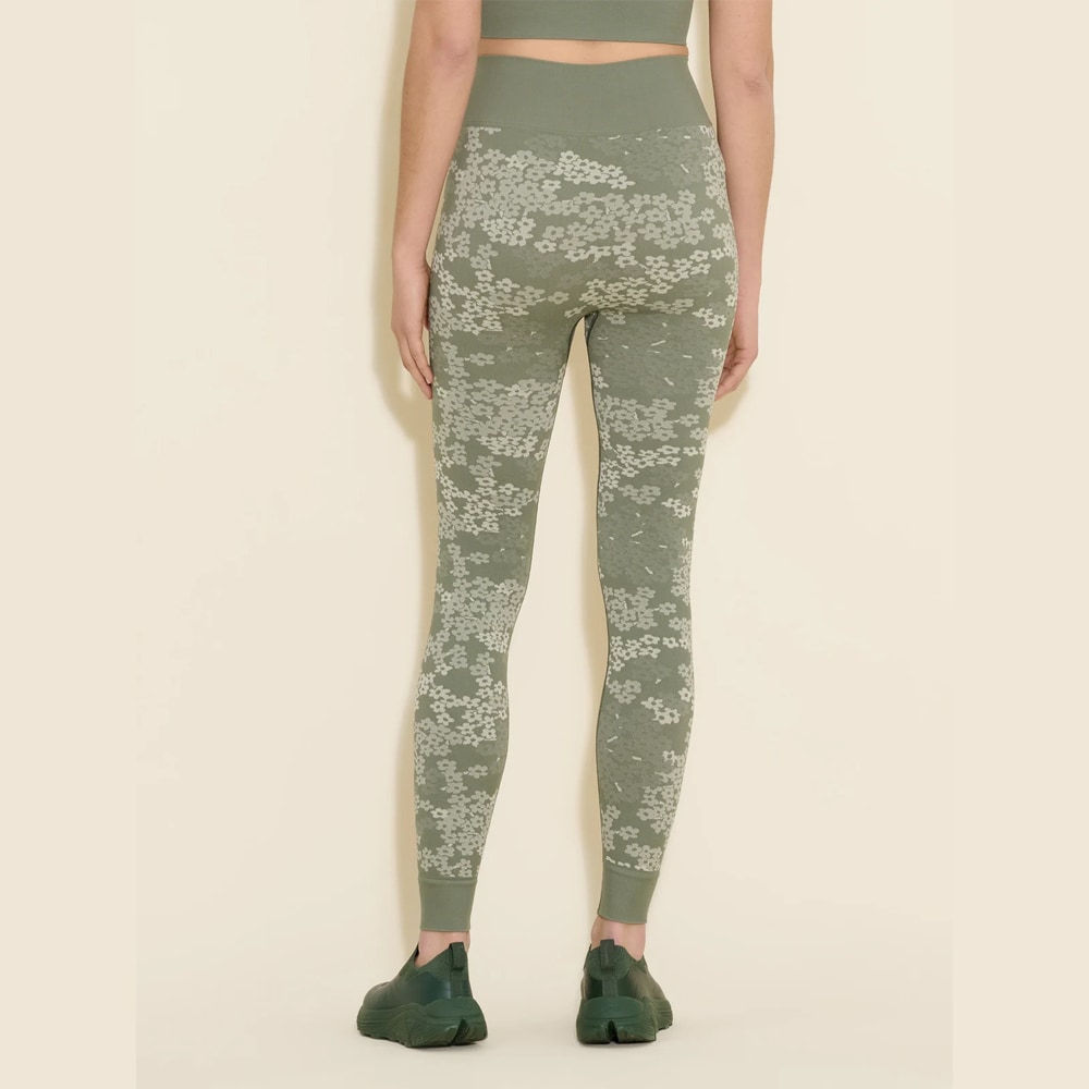 Seamless Jacquard Tights - Green Mix