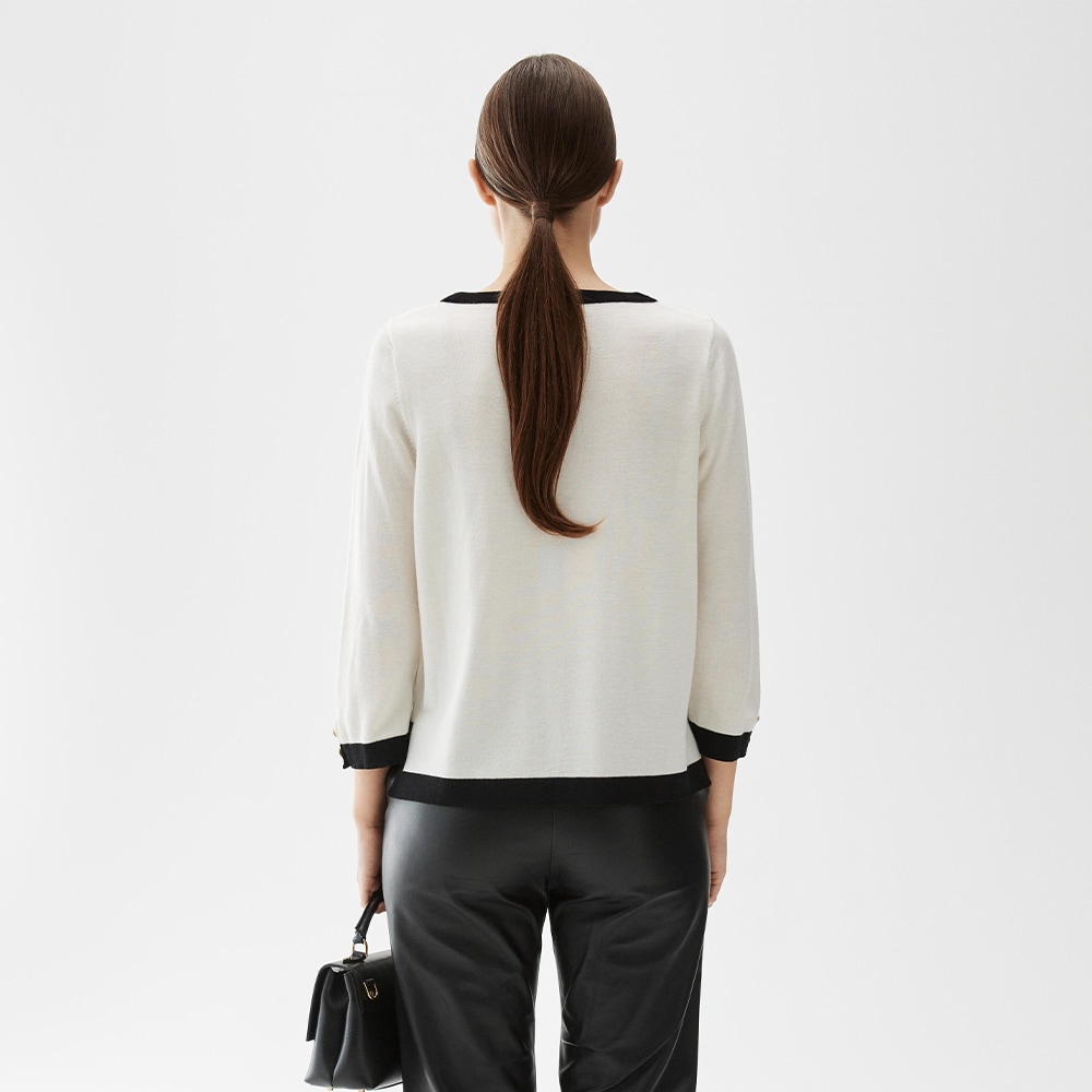 Helen Top - Ecru/Black