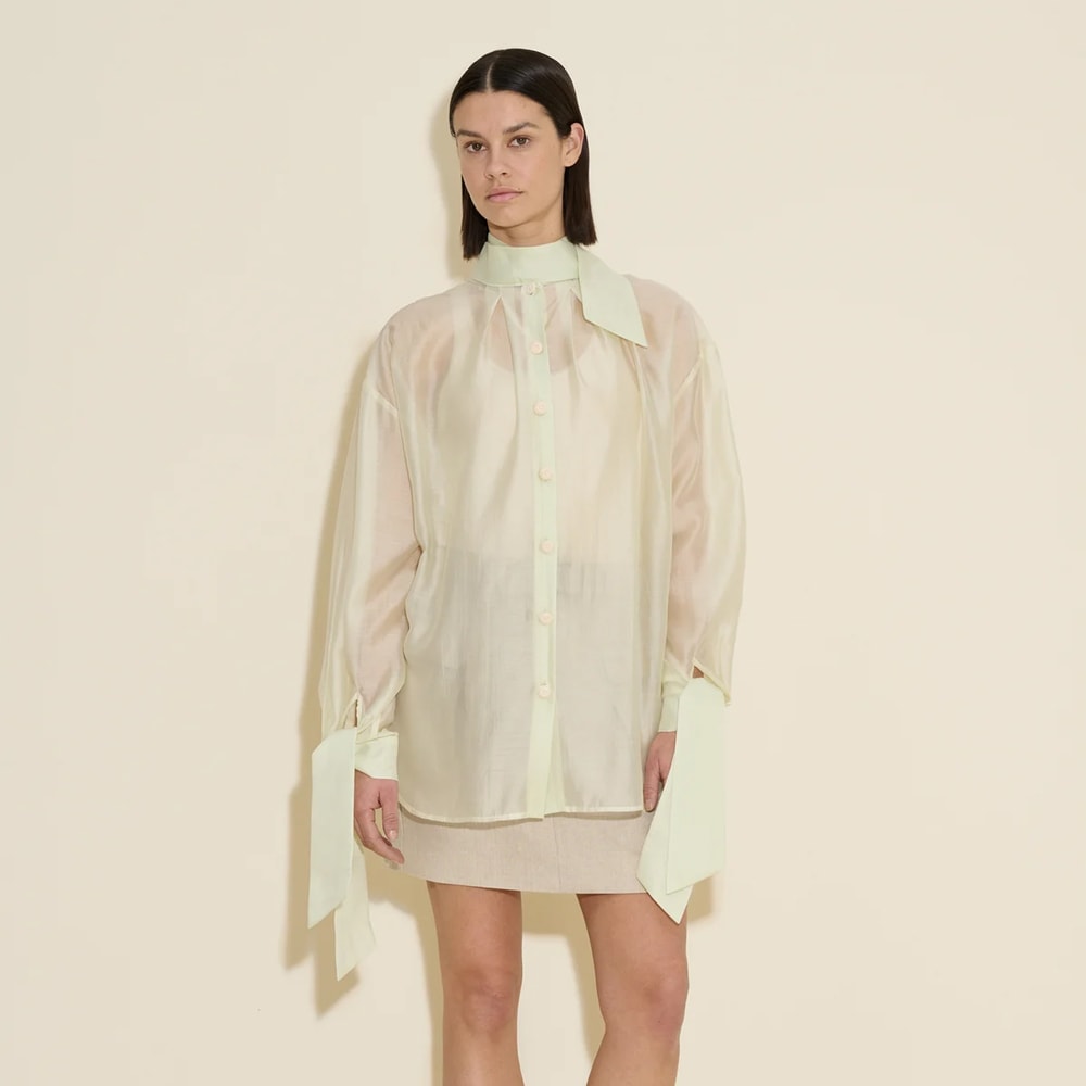Lotus Transparent Shirt - Lt Green