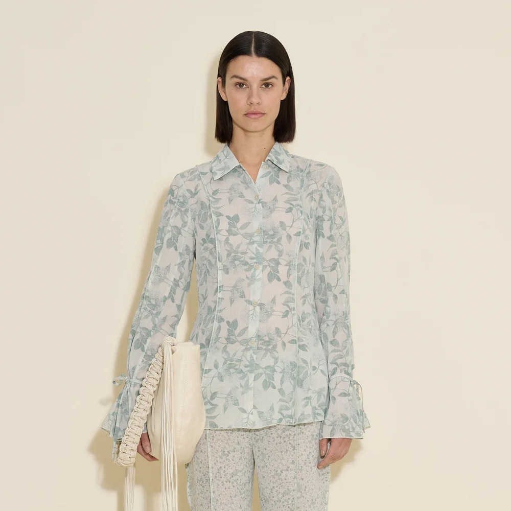 Valery Print Shirt - Green Mix