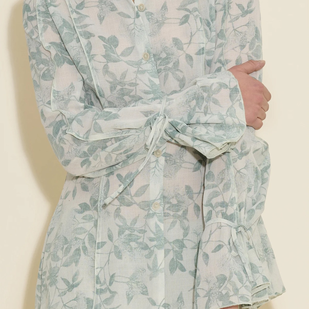 Valery Print Shirt - Green Mix