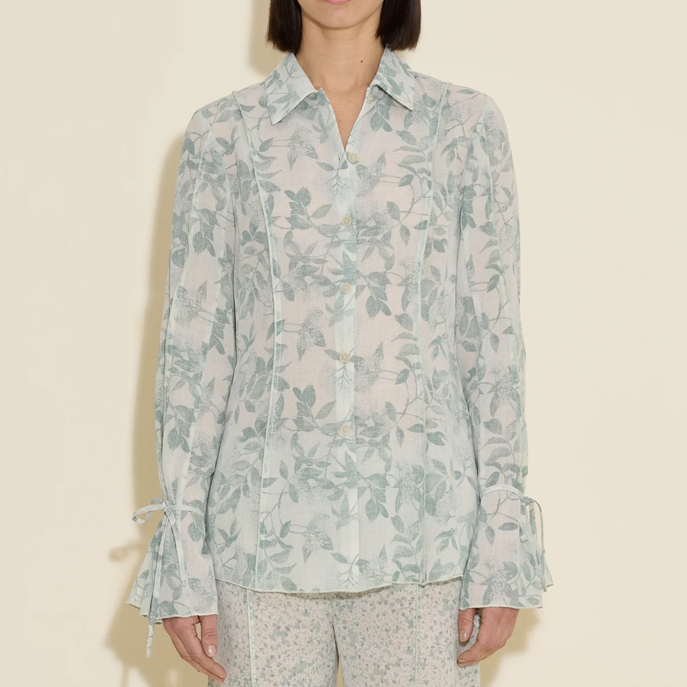 Valery Print Shirt - Green Mix