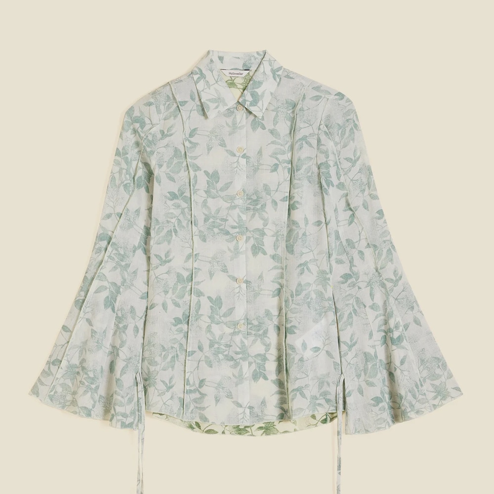 Valery Print Shirt - Green Mix