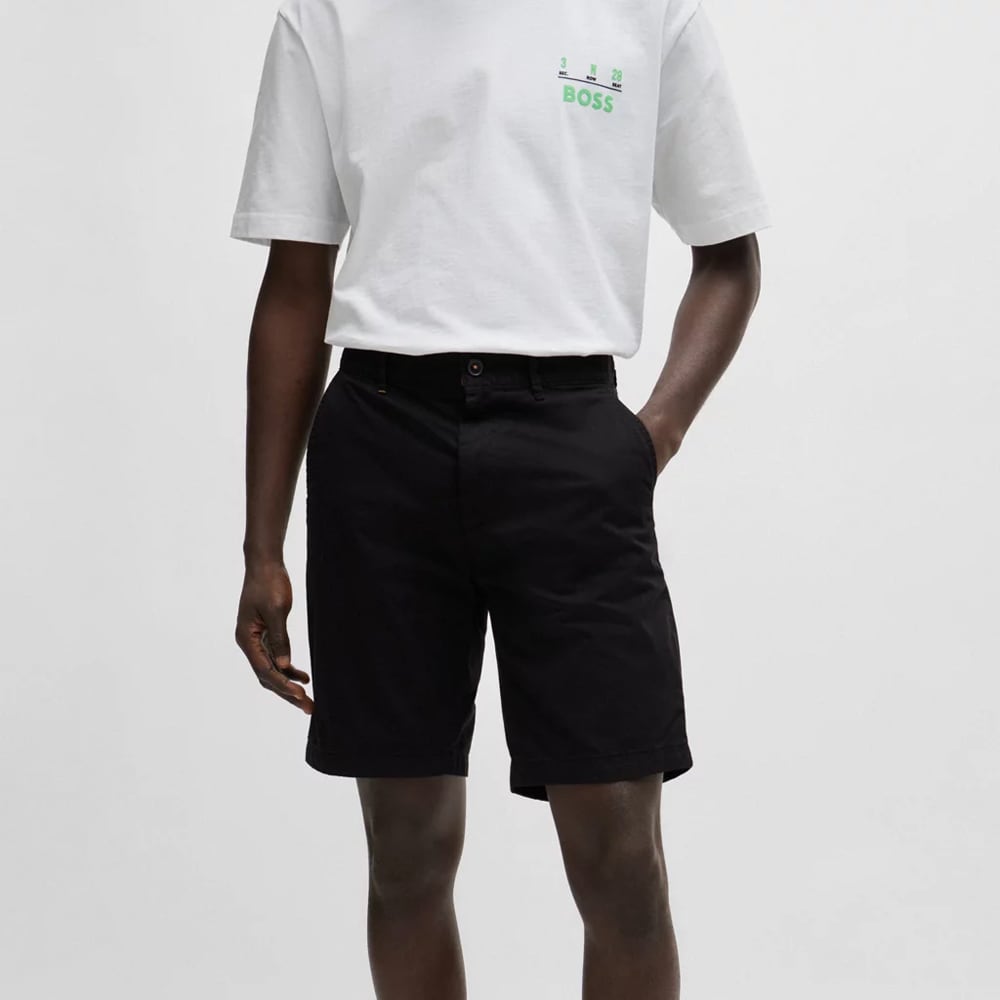 Chino Slim Shorts - Black