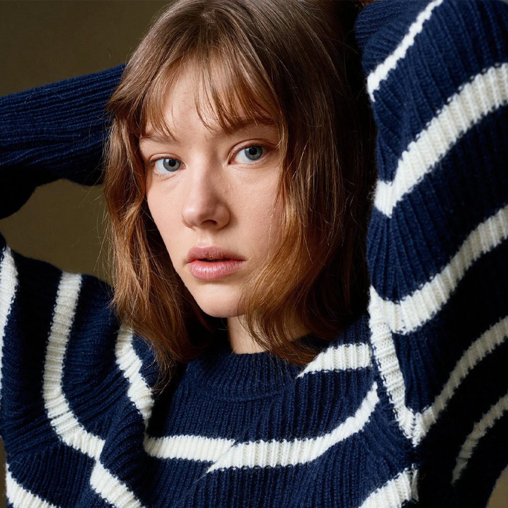 Blaatrøie No 3 - Striped Navy-White