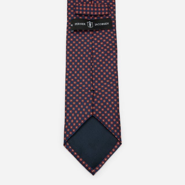 Silk Tie - Blue-Red Flower