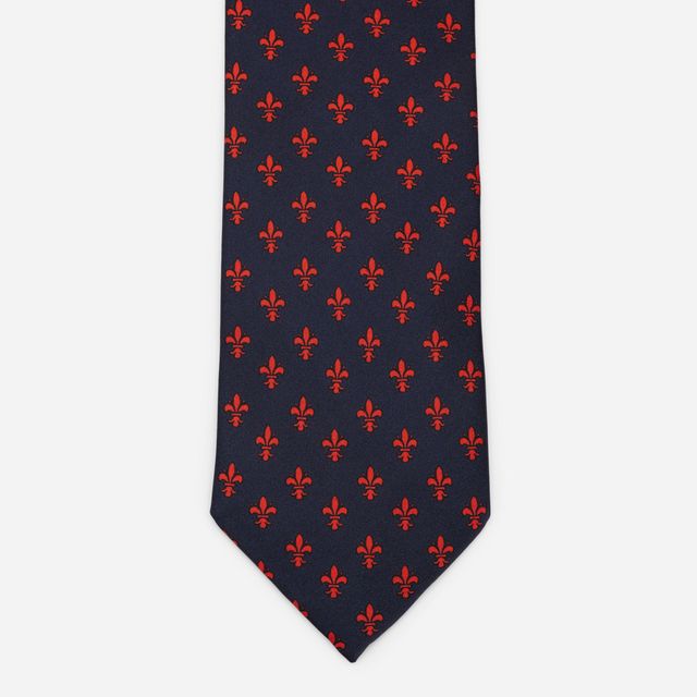 Silk Tie - Blue-Red Giglio