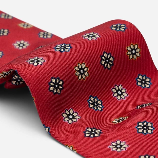 Silk Tie - Red Fabric