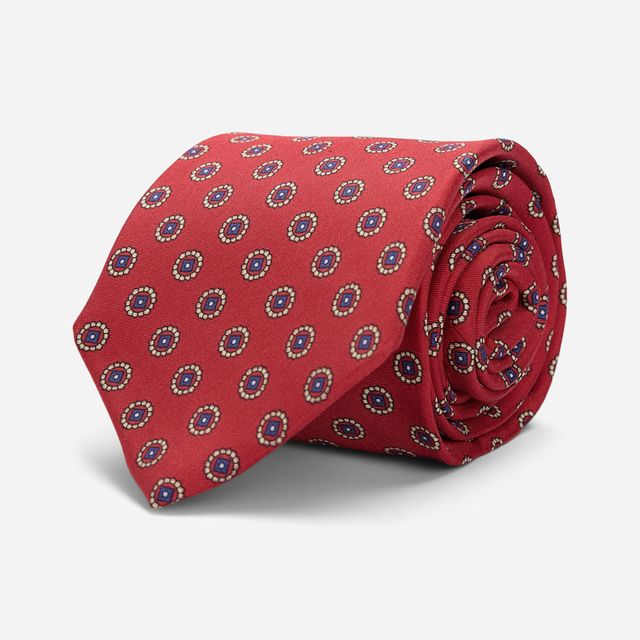Silk Tie - Red Fabric