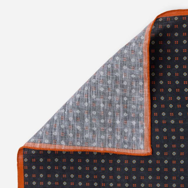 Hankys Linen - Blue-Orange