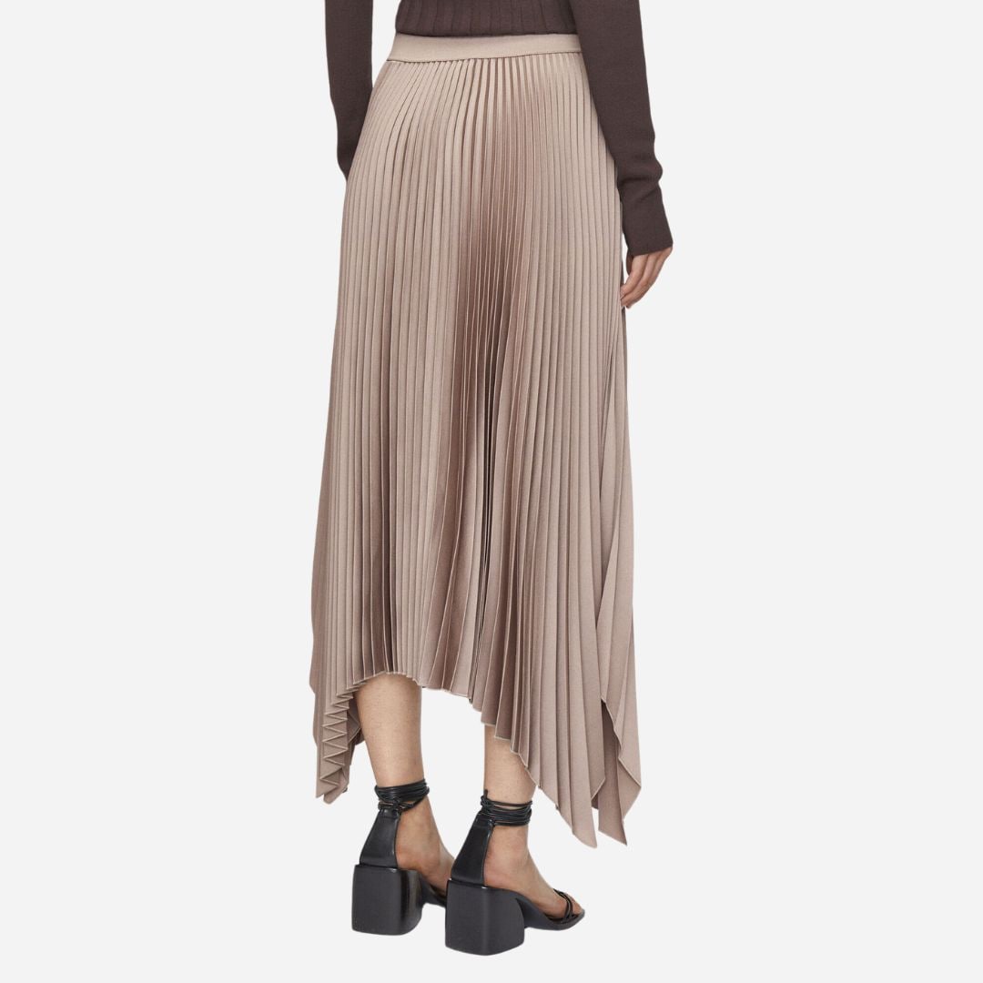 Ade Knit Weave Plissé Skirt - Escargot