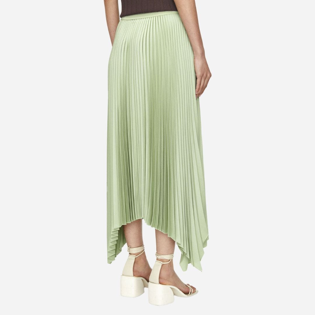 Ade Knit Weave Plissé Skirt - Matcha