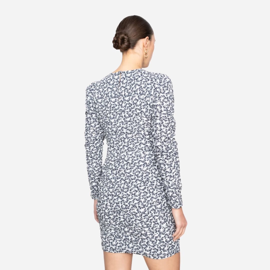 Alessia Dress - Navy Rosehip Print