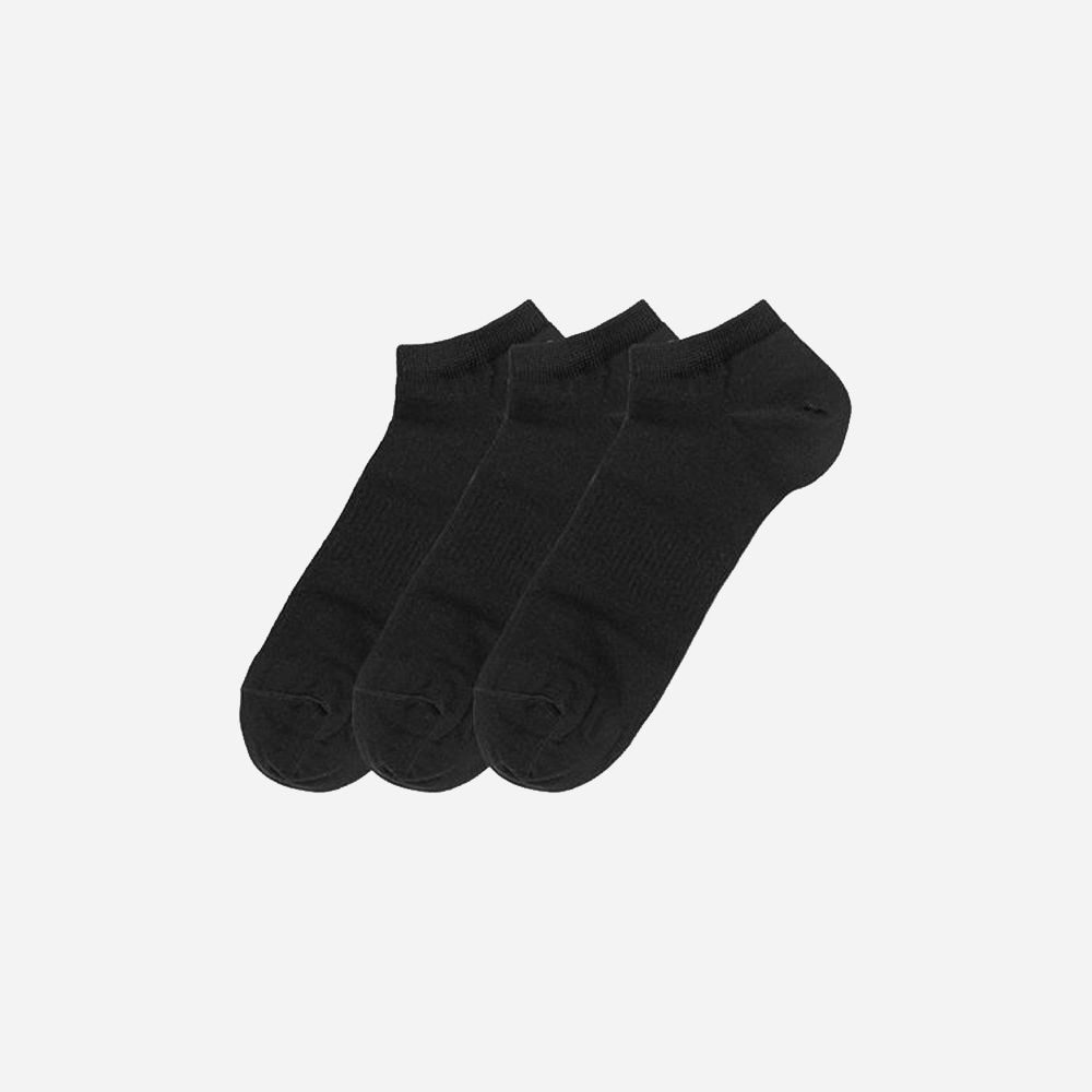 3 Pack Bamboo Sneaker - Black