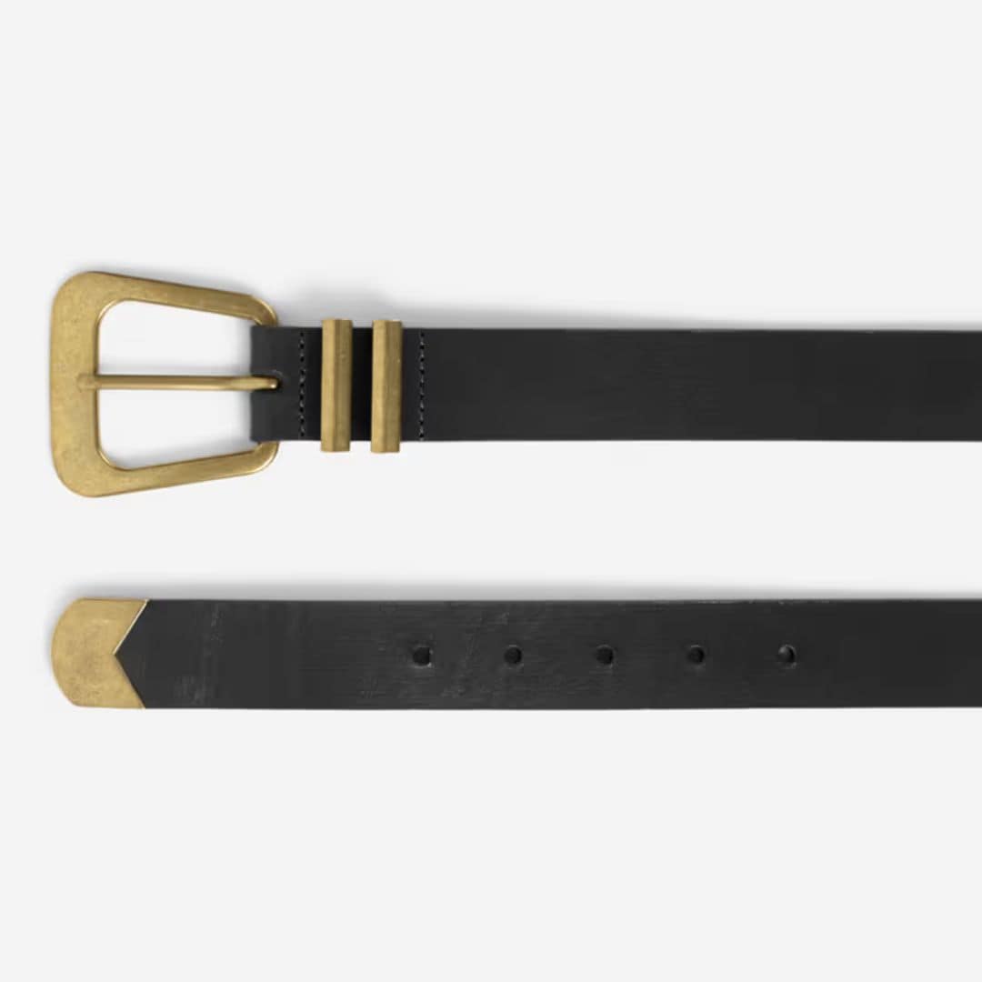 Bennett Belt -  Sort Gold