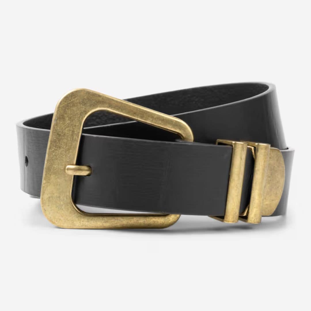 Bennett Belt -  Sort Gold