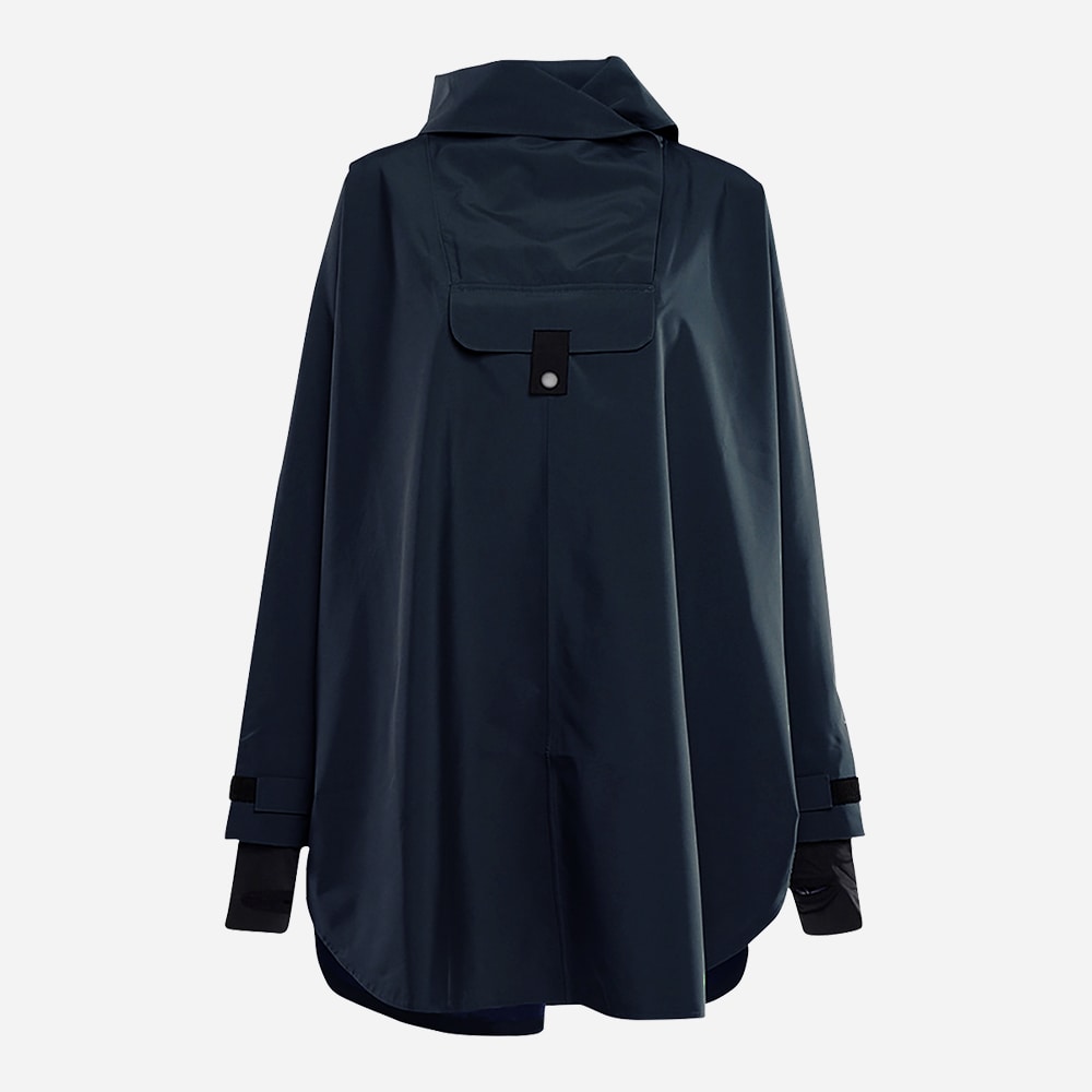 Bergen Poncho - Dark Navy