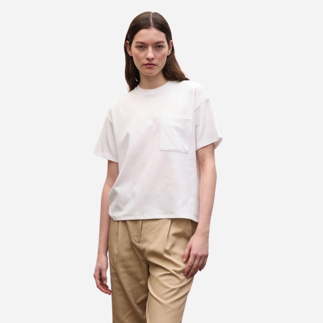 Boxy Pocket Tee - White