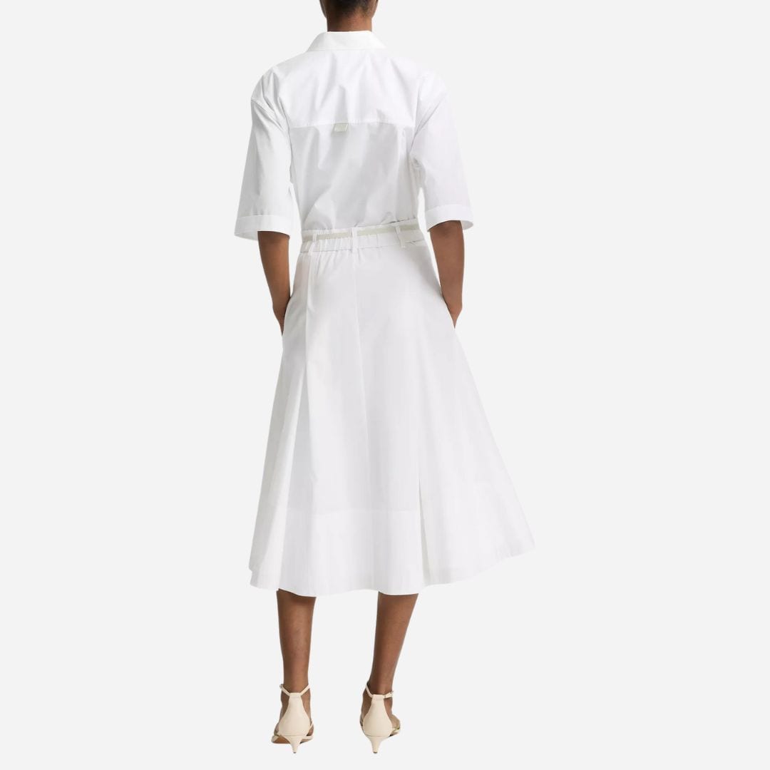 Canvas Tape Cotton Skirt - Optic White