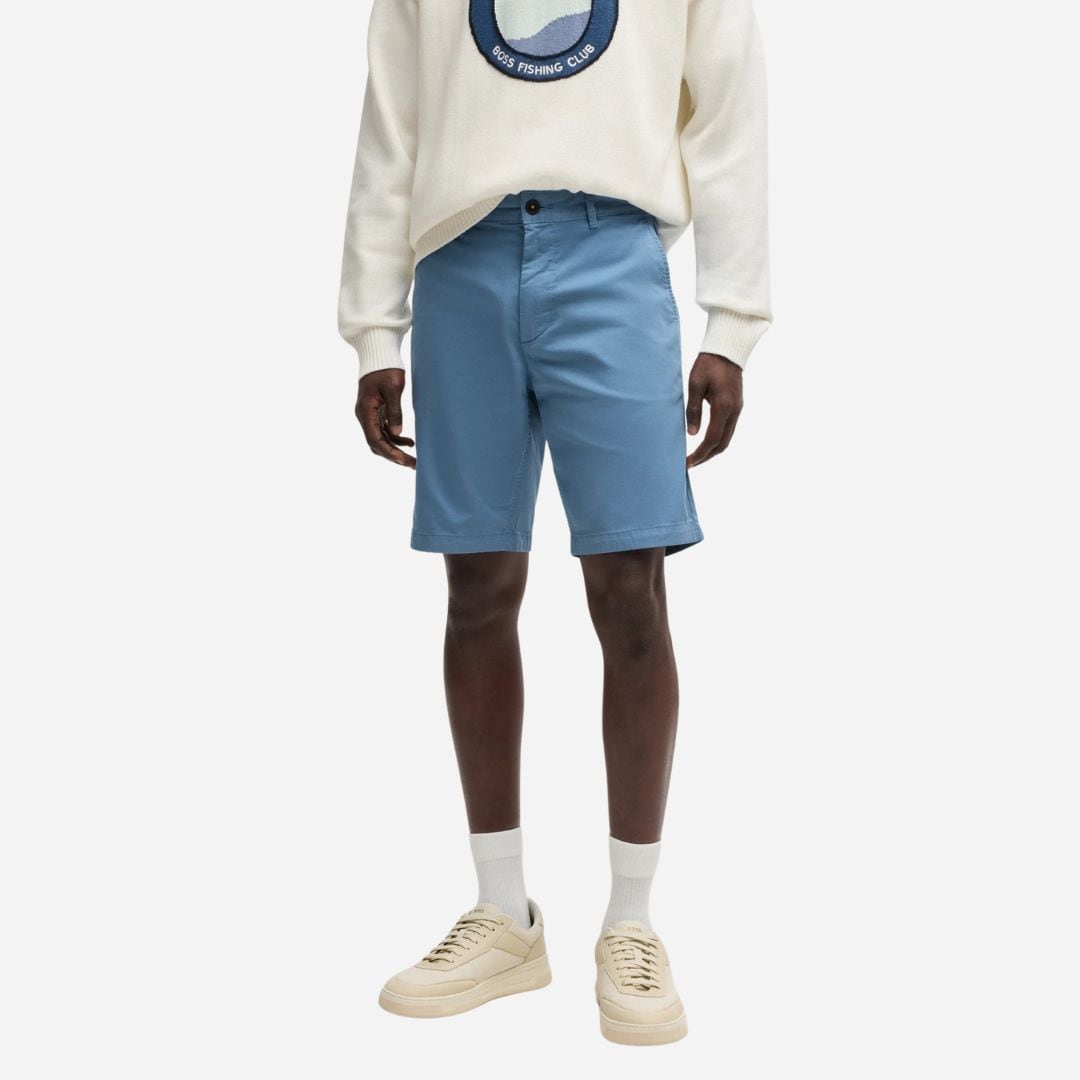 Chino Slim Shorts -  Open Blue