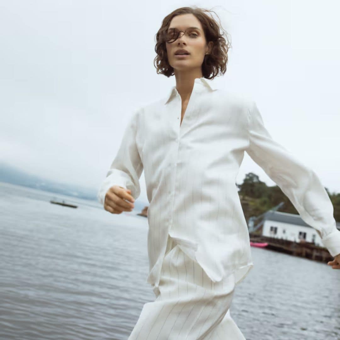 Cilia Shirt - Cream Pinstripe