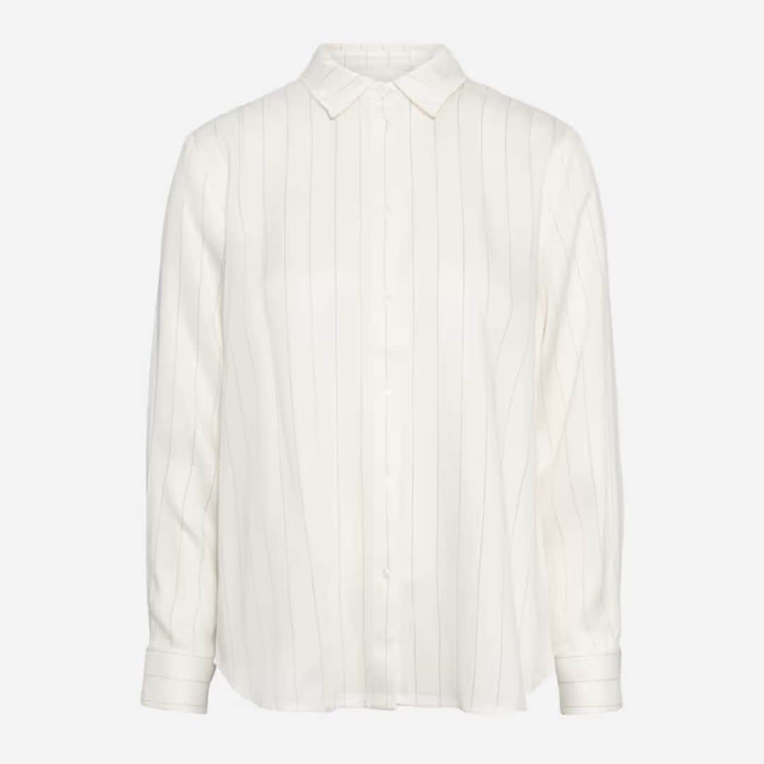 Cilia Shirt - Cream Pinstripe