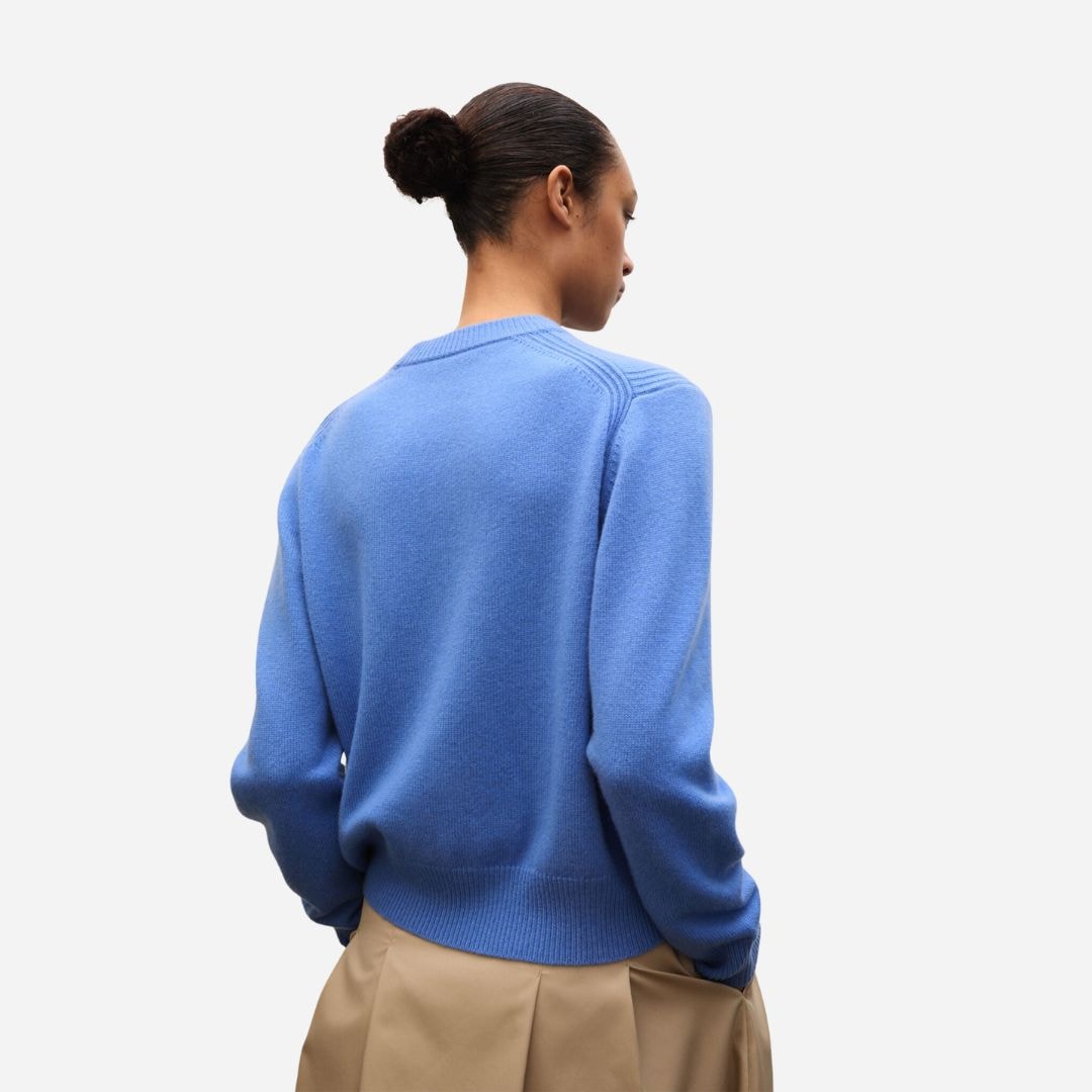 Classic Roundneck Sweater - Ocean Blue