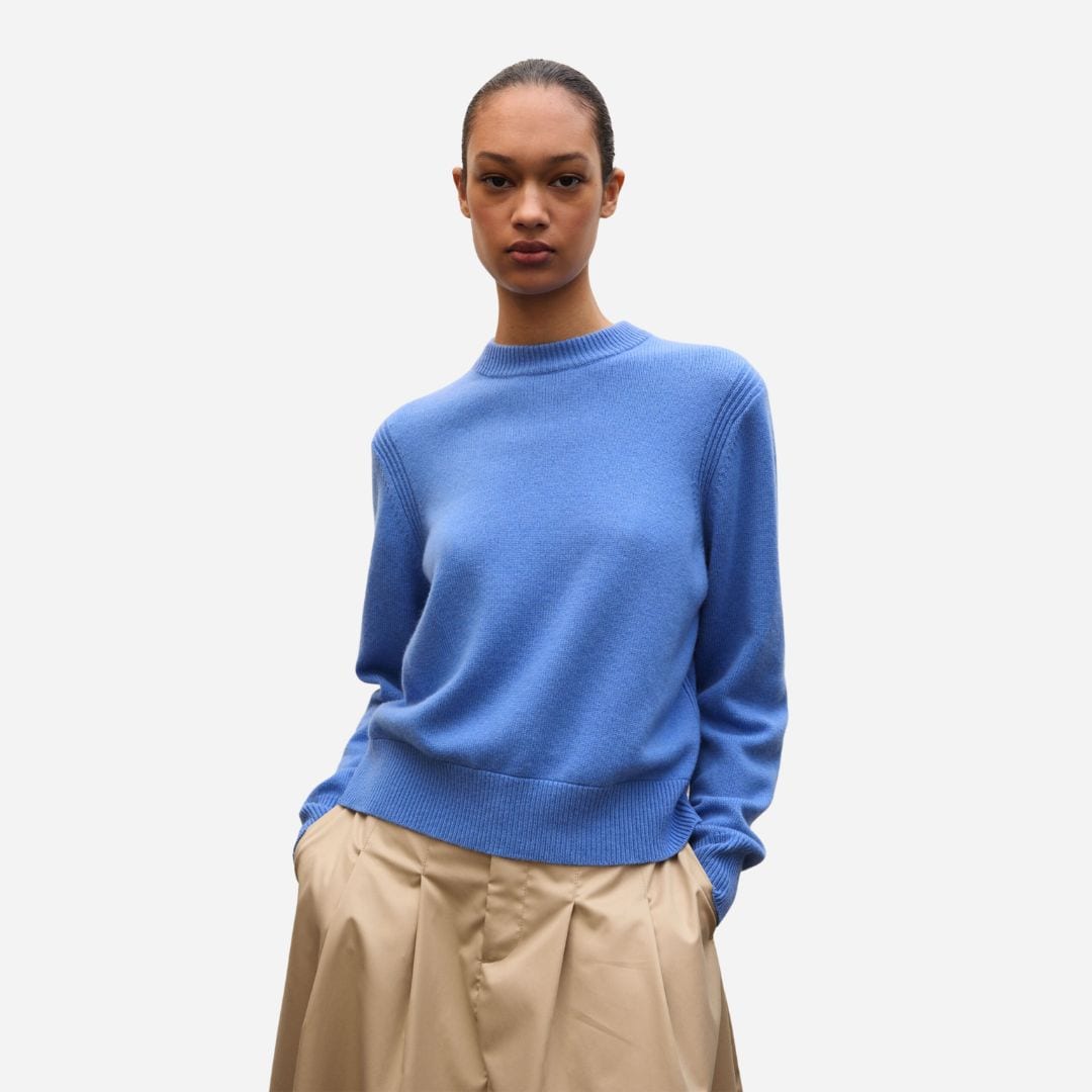 Classic Roundneck Sweater - Ocean Blue