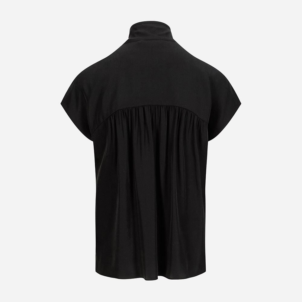 Collar Stand Pullover 001 Blk