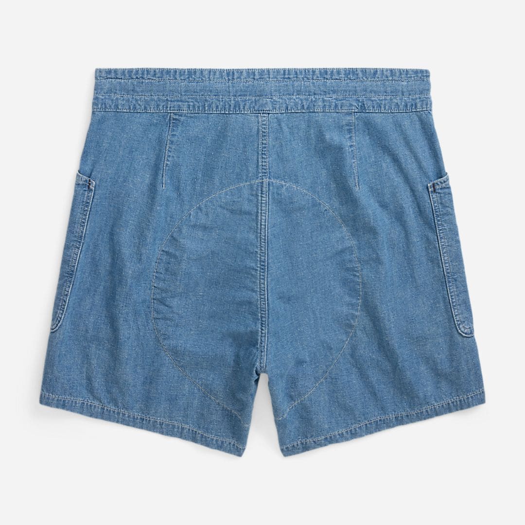 Cotton-Linen Chambray Short - Indigo Rinse