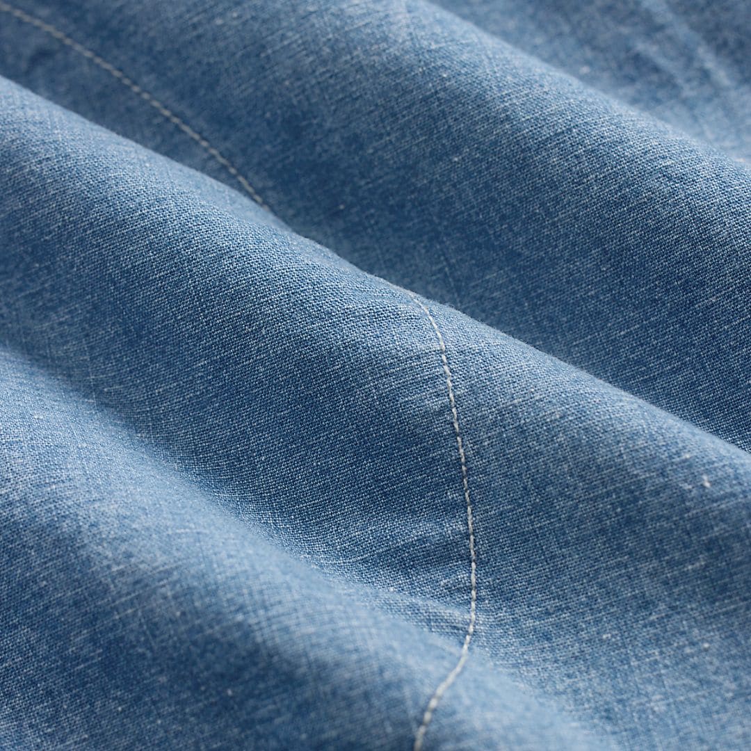 Cotton-Linen Chambray Short - Indigo Rinse